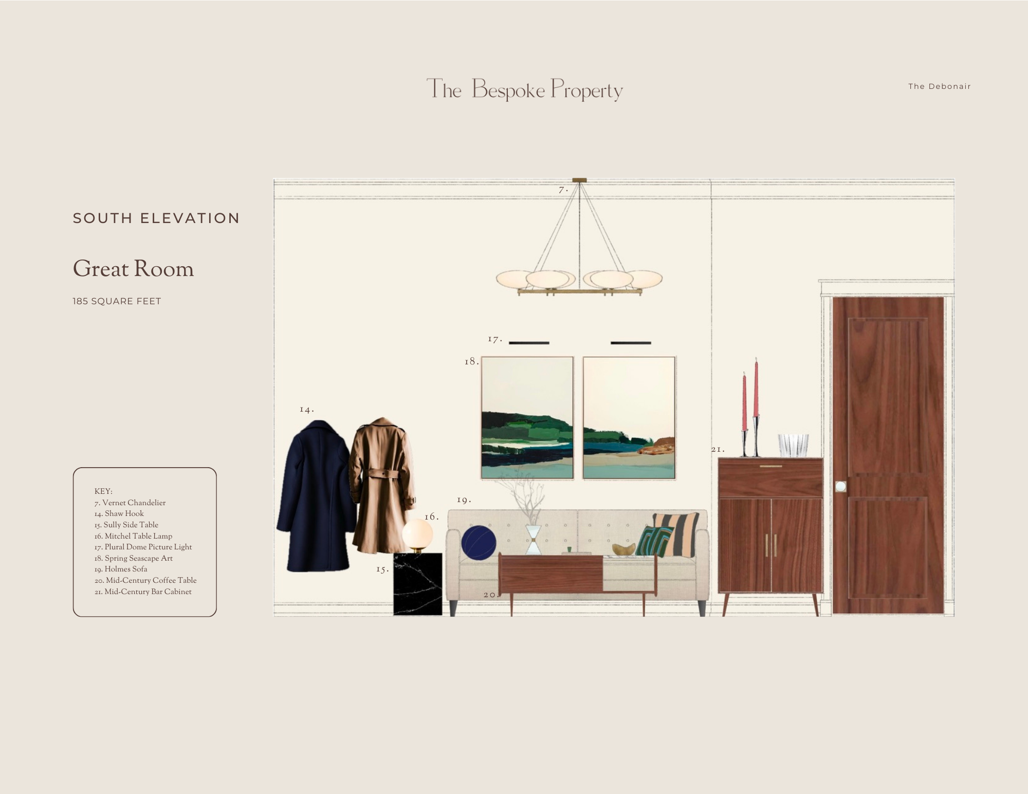 Great Room: South Elevation